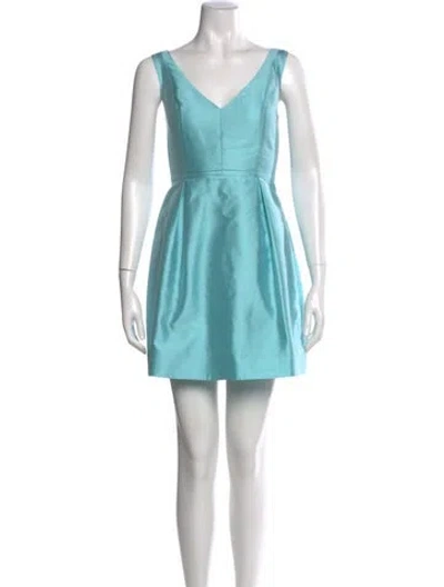 Pre-owned Kate Spade Silk Mini Dress In Blue