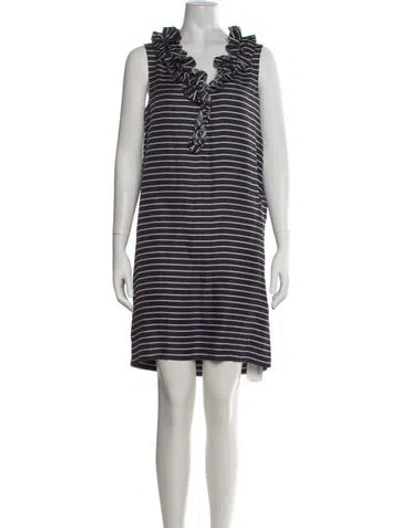 Pre-owned Kate Spade Silk Mini Dress In Blue