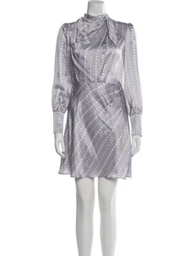 Pre-owned Kate Spade Silk Mini Dress In Blue