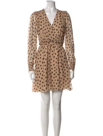 Pre-owned Kate Spade Silk Mini Dress In Brown