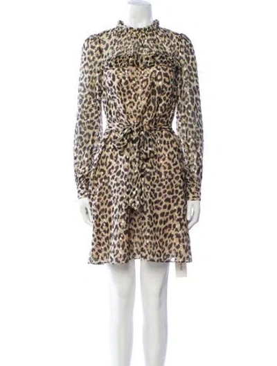 Pre-owned Kate Spade Silk Mini Dress In Gold