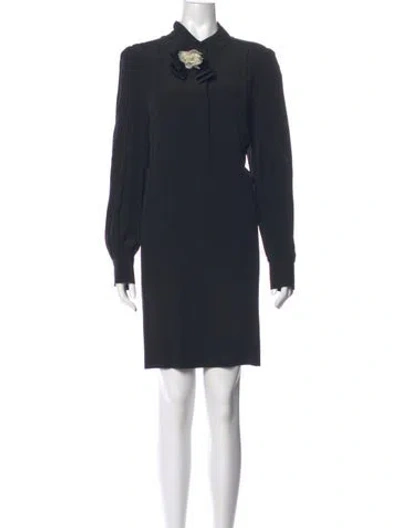Pre-owned Kate Spade Silk Mini Dress In Gray