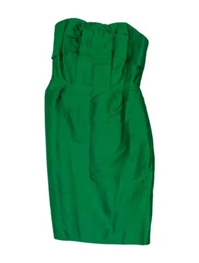 Pre-owned Kate Spade Silk Mini Dress In Green