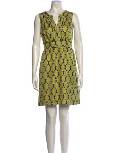 Pre-owned Kate Spade Silk Mini Dress In Green