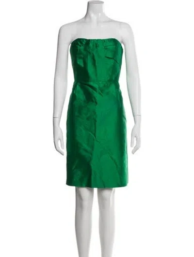 Pre-owned Kate Spade Silk Mini Dress In Green