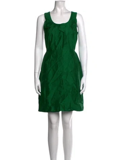 Pre-owned Kate Spade Silk Mini Dress In Green
