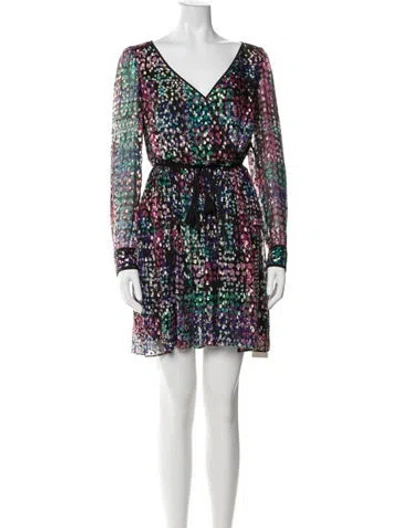 Pre-owned Kate Spade Silk Mini Dress In Multi