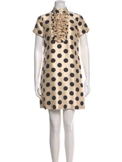 Pre-owned Kate Spade Silk Mini Dress In Neutral