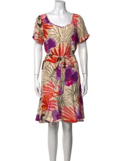 Pre-owned Kate Spade Silk Mini Dress In Neutrals
