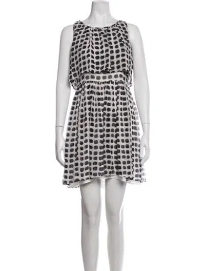 Pre-owned Kate Spade Silk Mini Dress In Neutrals