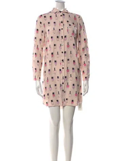 Pre-owned Kate Spade Silk Mini Dress In Neutrals