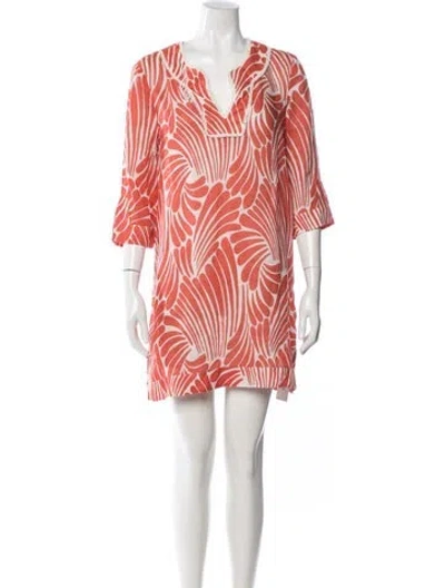 Pre-owned Kate Spade Silk Mini Dress In Orange