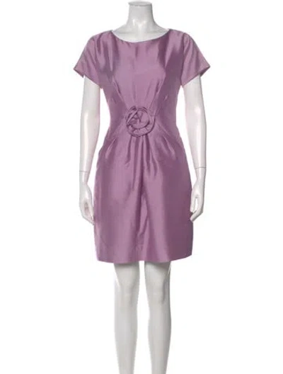 Pre-owned Kate Spade Silk Mini Dress In Purple