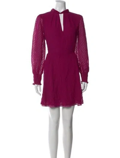 Pre-owned Kate Spade Silk Mini Dress In Purple