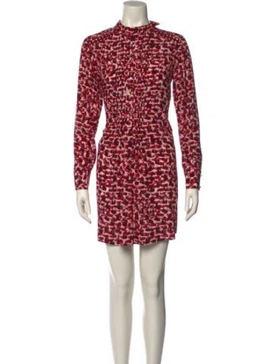 Pre-owned Kate Spade Silk Mini Dress In Red