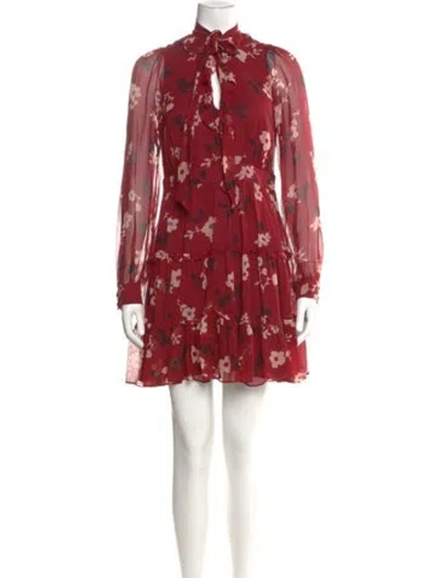 Pre-owned Kate Spade Silk Mini Dress In Red