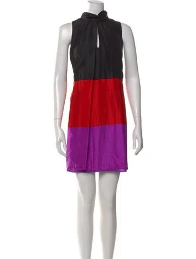 Pre-owned Kate Spade Silk Mini Dress In Red