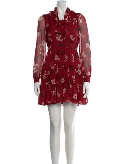 Pre-owned Kate Spade Silk Mini Dress In Red