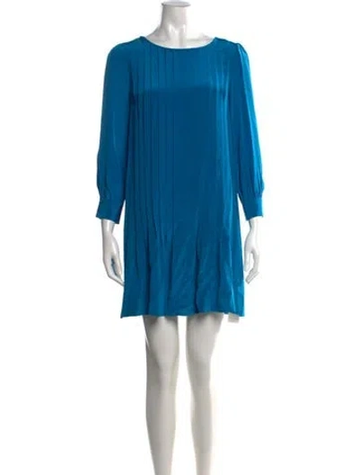 Pre-owned Kate Spade Silk Mini Dress W/ Tags In Blue