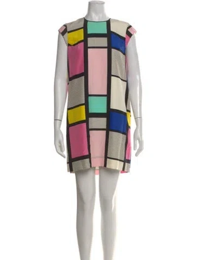 Pre-owned Kate Spade Silk Mini Dress In White
