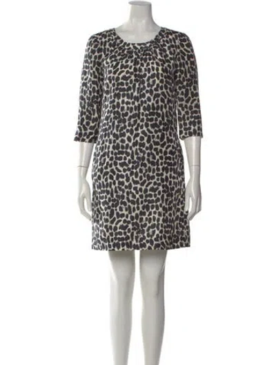 Pre-owned Kate Spade Silk Mini Dress In White