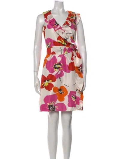 Pre-owned Kate Spade Silk Mini Dress In White