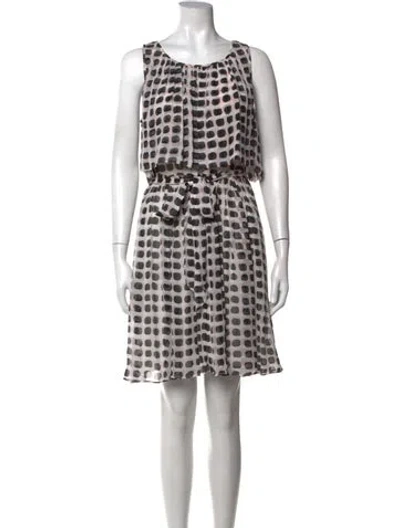 Pre-owned Kate Spade Silk Mini Dress In White
