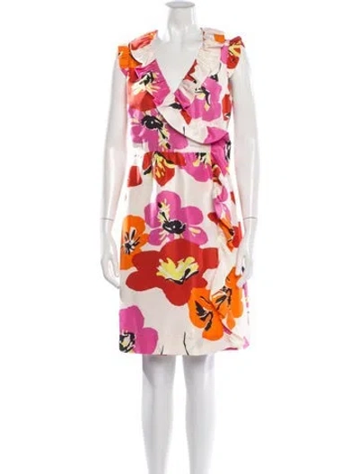 Pre-owned Kate Spade Silk Mini Dress In White