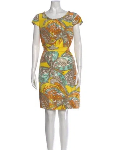 Pre-owned Kate Spade Silk Mini Dress In Yellow