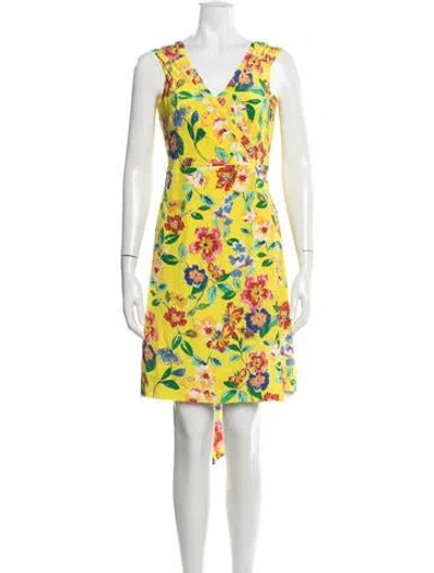Pre-owned Kate Spade Silk Mini Dress In Yellow