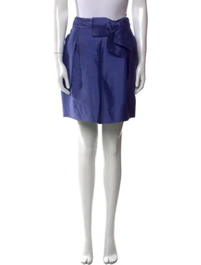 Pre-owned Kate Spade Silk Mini Skirt In Blue