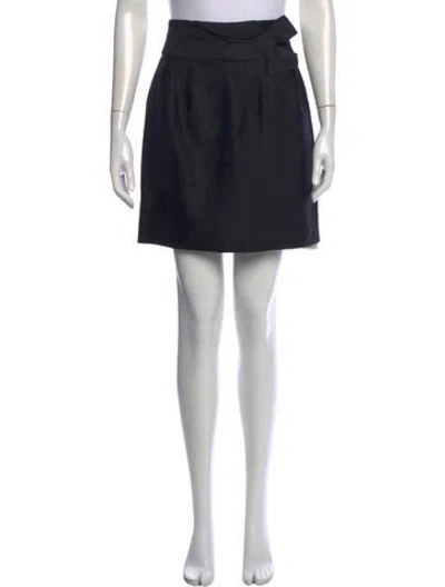 Pre-owned Kate Spade Silk Mini Skirt In Blue