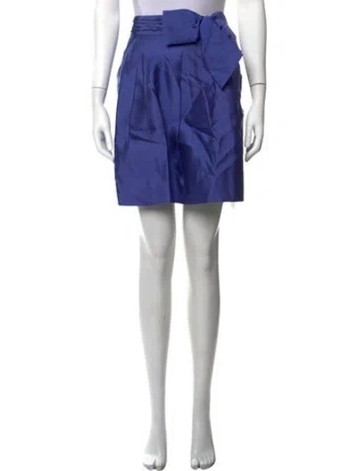 Pre-owned Kate Spade Silk Mini Skirt In Blue