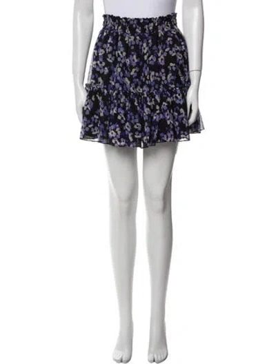 Pre-owned Kate Spade Silk Mini Skirt In Multi