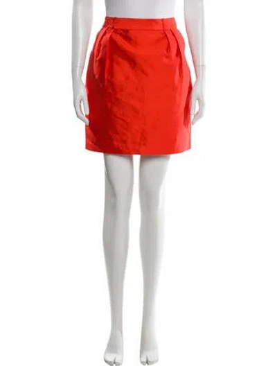 Pre-owned Kate Spade Silk Mini Skirt In Orange