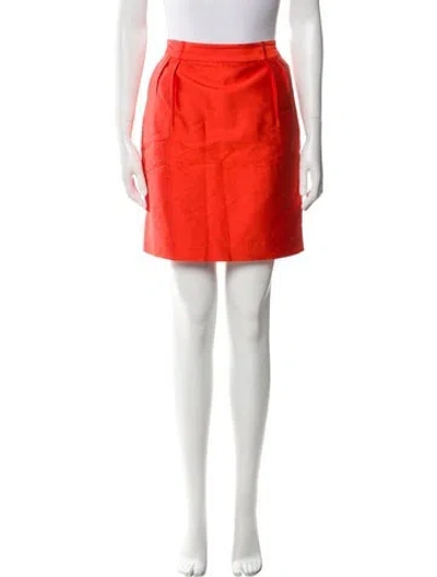 Pre-owned Kate Spade Silk Mini Skirt In Orange