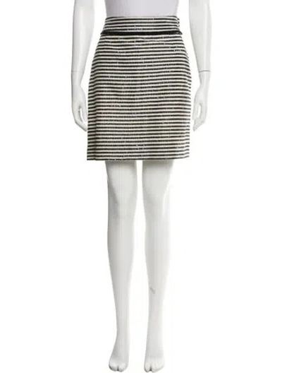 Pre-owned Kate Spade Silk Mini Skirt In White