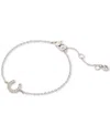 Kate Spade New York Molten Clear Glass Solitaire Chain Link Bracelet In Clear,silv
