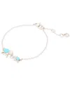 Kate Spade Silver-tone Mama Elephant Stone Charm Bracelet In Clear,silv