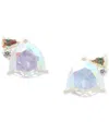 Kate Spade Silver-tone Mixed-cut Cubic Zirconia Stud Earrings In Neutral Mu