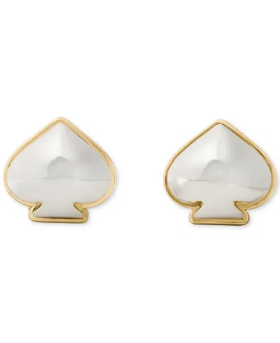 Kate Spade Silver-tone Sculpted Stud Earrings (also In Gold-tone) In White
