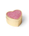 Kate Spade Sitting Pretty Pink Glitter Heart Box In Pink
