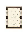 Kate Spade New York Sitting Pretty 4 X 6 Stripe Frame In Gold Plated