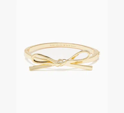 Kate Spade Skinny Mini Bow Bangle In Gold