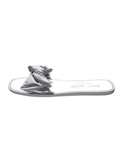 Pre-owned Kate Spade Slides In Silver