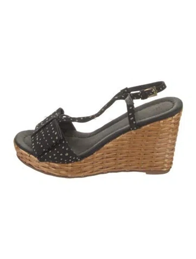 Pre-owned Kate Spade Slingback Sandals In Black