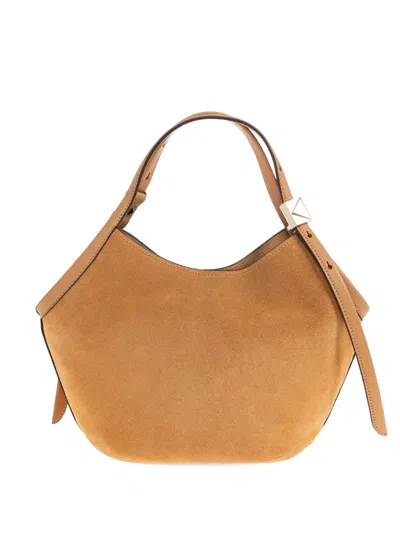 Kate Spade Small Deco Suede Tote Bag In Brown