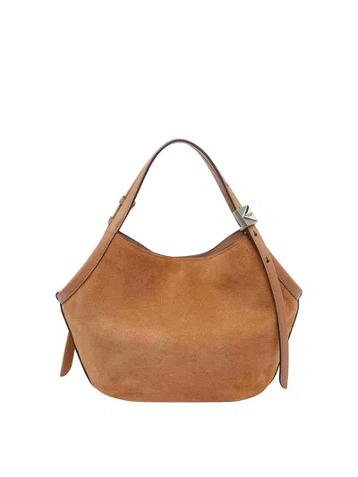 Kate Spade Small Deco Suede Tulip Tote Bag In Brown