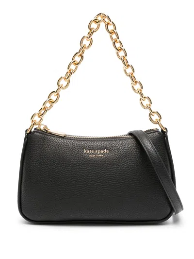 Kate Spade Small Jolie Leather Shoulder Bag In Black