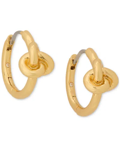 KATE SPADE SMALL KNOTTED HUGGIE HOOP EARRINGS, 0.62"